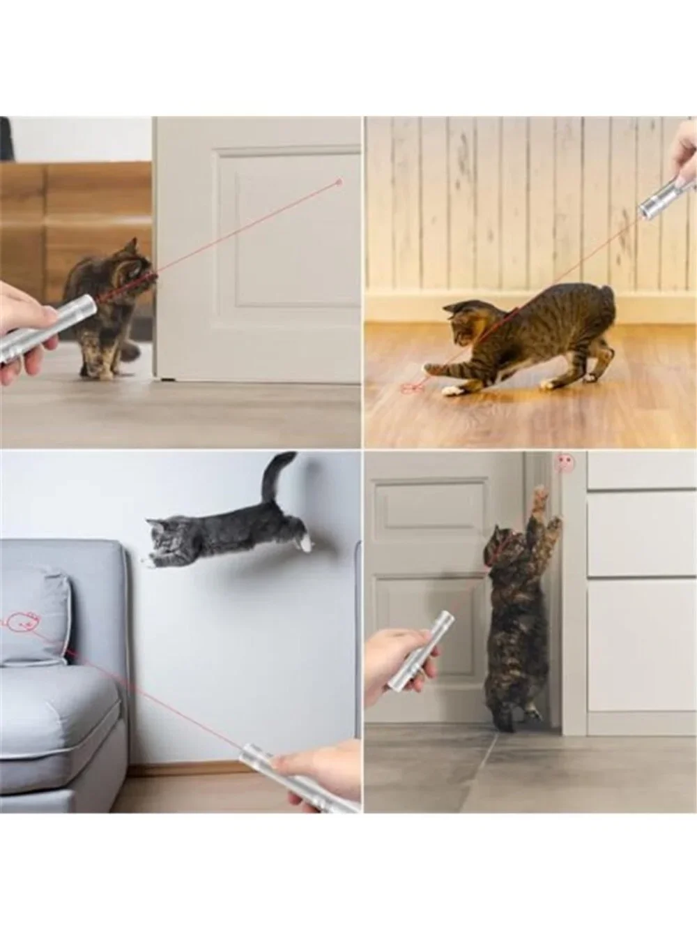 Cat Toys, Rechargeable, 3 Light Modes & 5 Fun Patterns, Portable